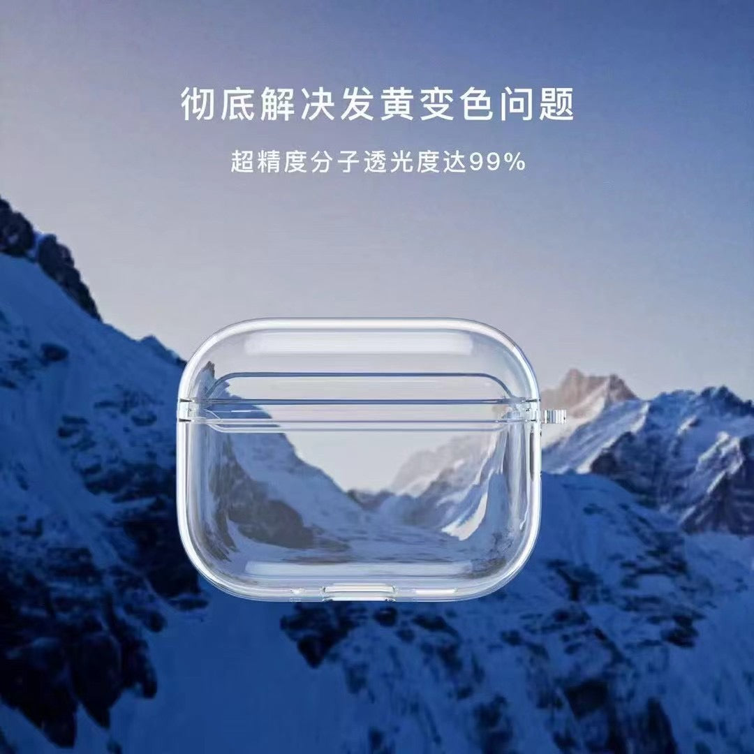 Transparent AirPods Case with Metal Hook mysite