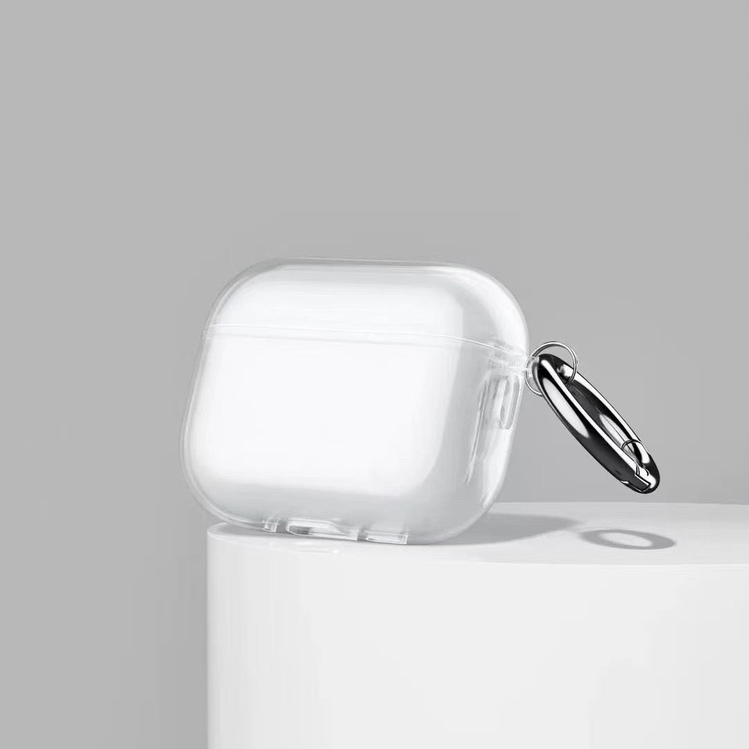 Transparent AirPods Case with Metal Hook mysite