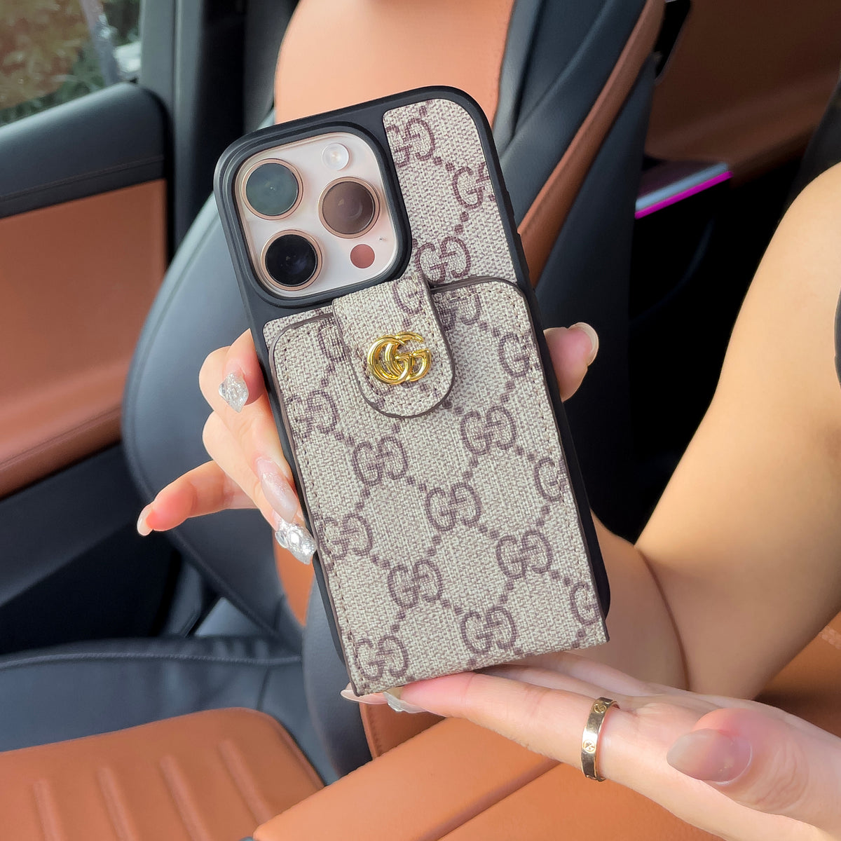 Luxury Crossbody iPhone Case with Card Holder & Strap mysite