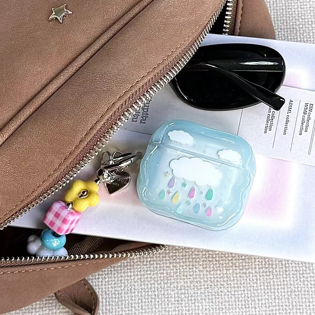Blue Cloud AirPods Case with Beaded Charm mysite