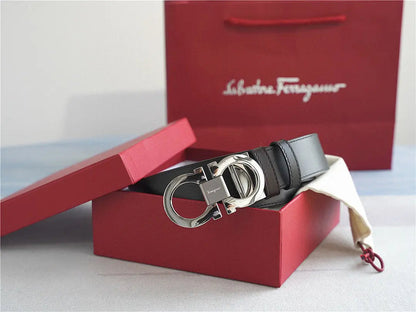 Classic Silver-Buckle Leather Belt-1 mysite
