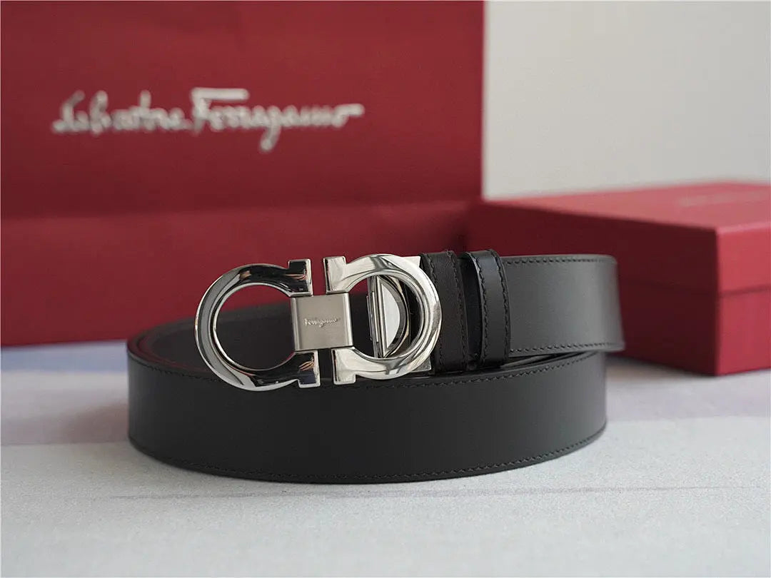 Classic Silver-Buckle Leather Belt-1 mysite