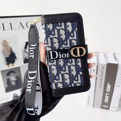 Fashion Elegant Pattern Wallet iPhone Case with Detachable Wrist Strap-s2 mysite