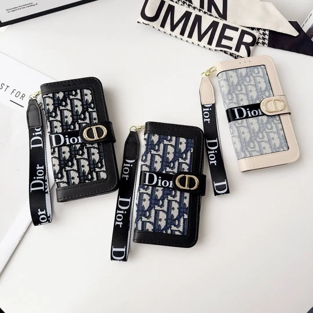 Fashion Elegant Pattern Wallet iPhone Case with Detachable Wrist Strap-s2 mysite