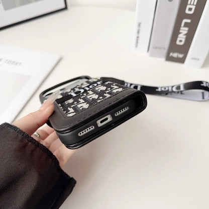 Fashion Elegant Pattern Wallet iPhone Case with Detachable Wrist Strap-s2 mysite