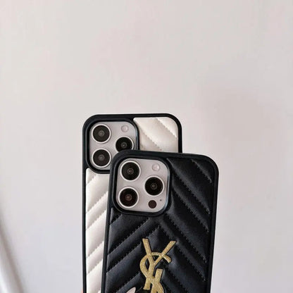 Saint Black & White Leather iPhone Case-s2 mysite