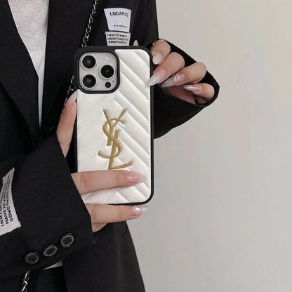 Saint Black & White Leather iPhone Case-s2 mysite
