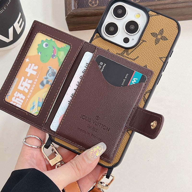 Luxury Card Bag Crossboday iPhone Case mysite