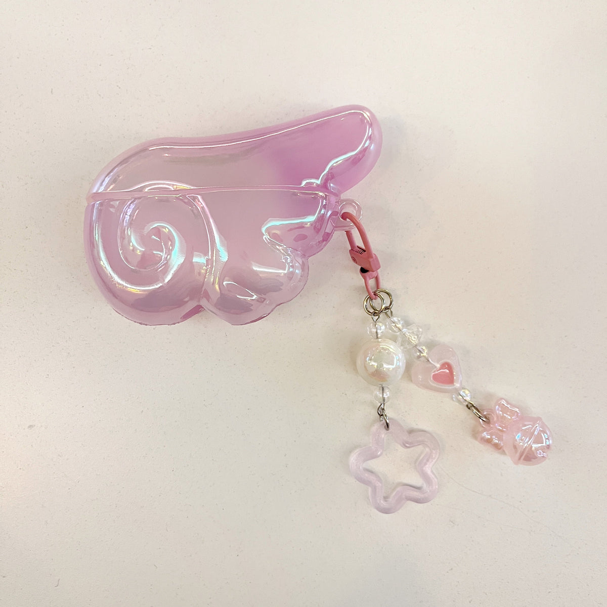 Angel Wing AirPods Case with Pearl & Beaded Charm mysite