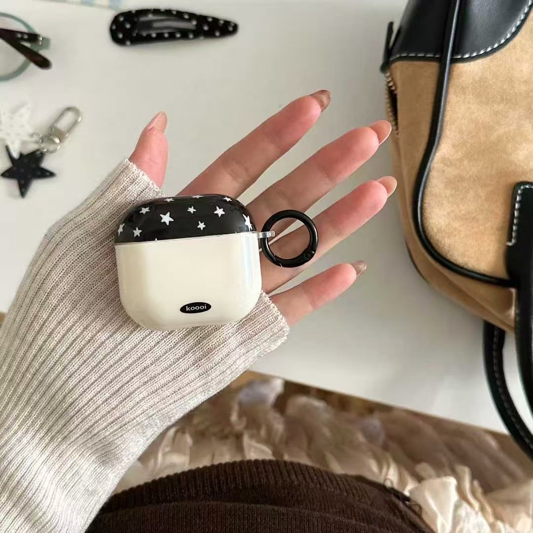 Starry Night AirPods Case with Charm – Black & White mysite