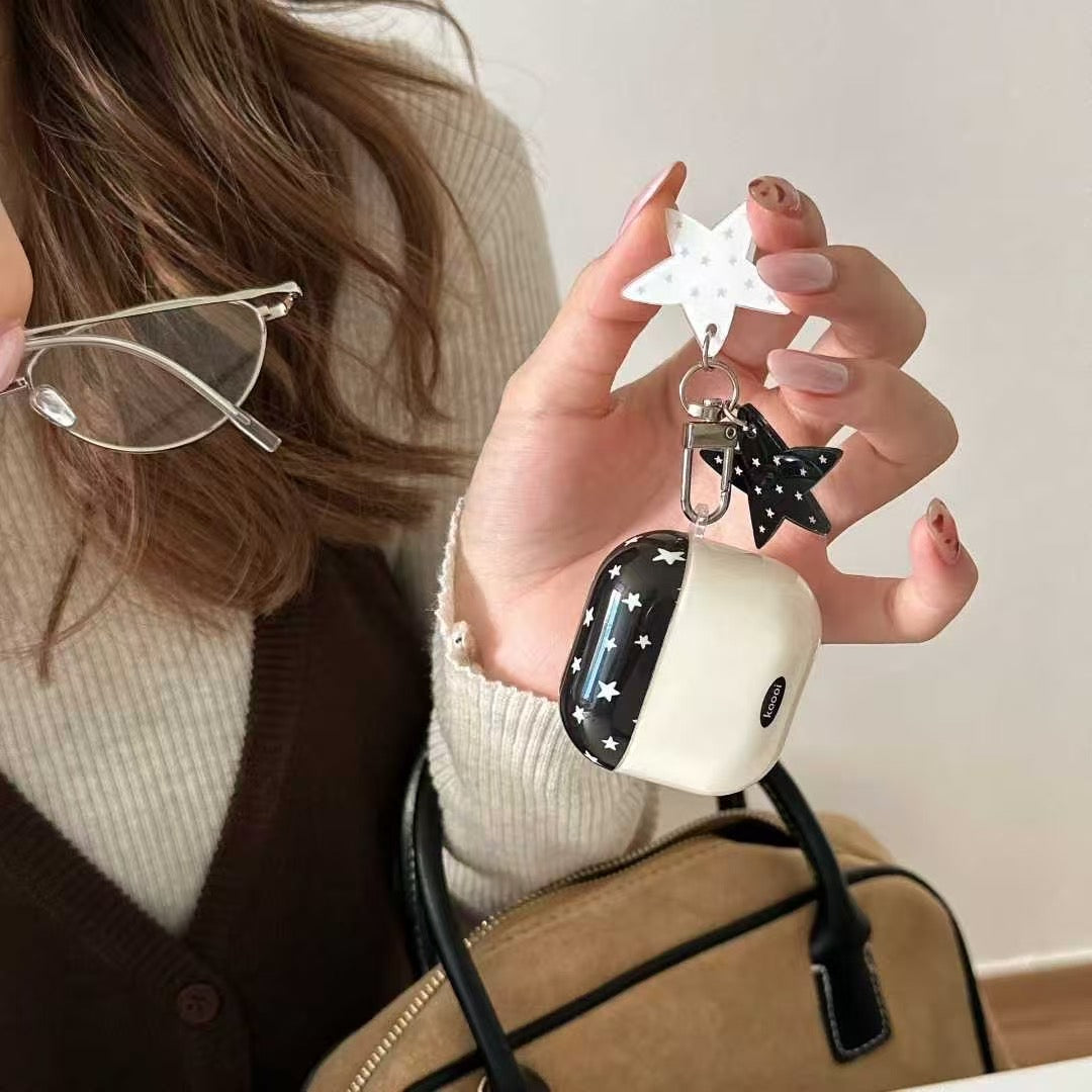 Starry Night AirPods Case with Charm – Black & White mysite