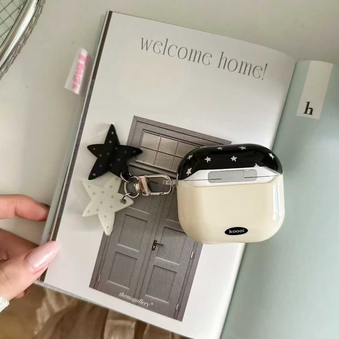 Starry Night AirPods Case with Charm – Black & White mysite