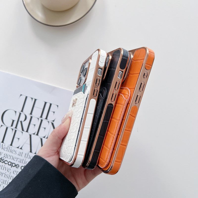 H Rose Gold Leather iPhone Case mysite