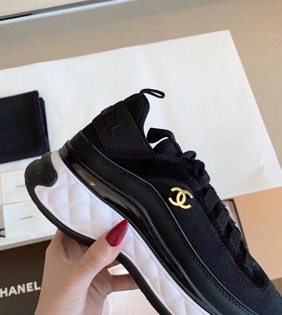 CC Bubble Quilted Trainer Sneaker Black White mysite