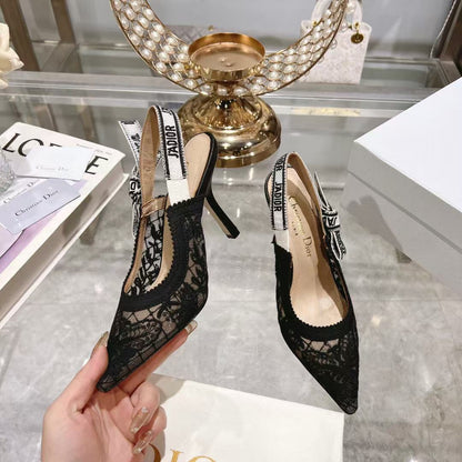 SLINGBACK J'ADIOR FLORAL BLACK LACE mysite