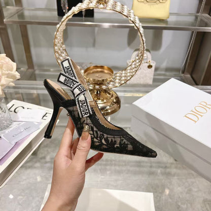 SLINGBACK J'ADIOR FLORAL BLACK LACE mysite
