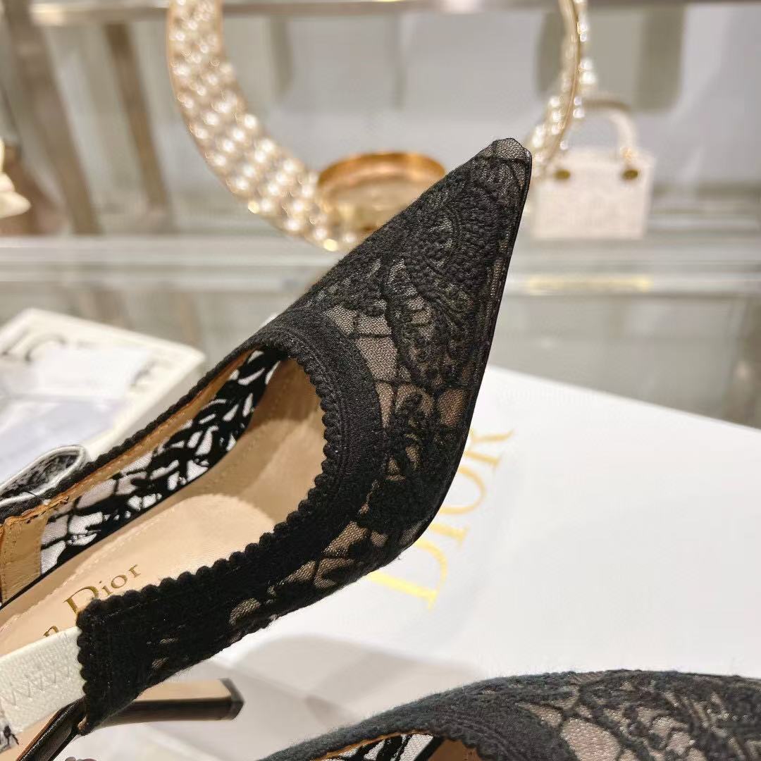 SLINGBACK J'ADIOR FLORAL BLACK LACE mysite