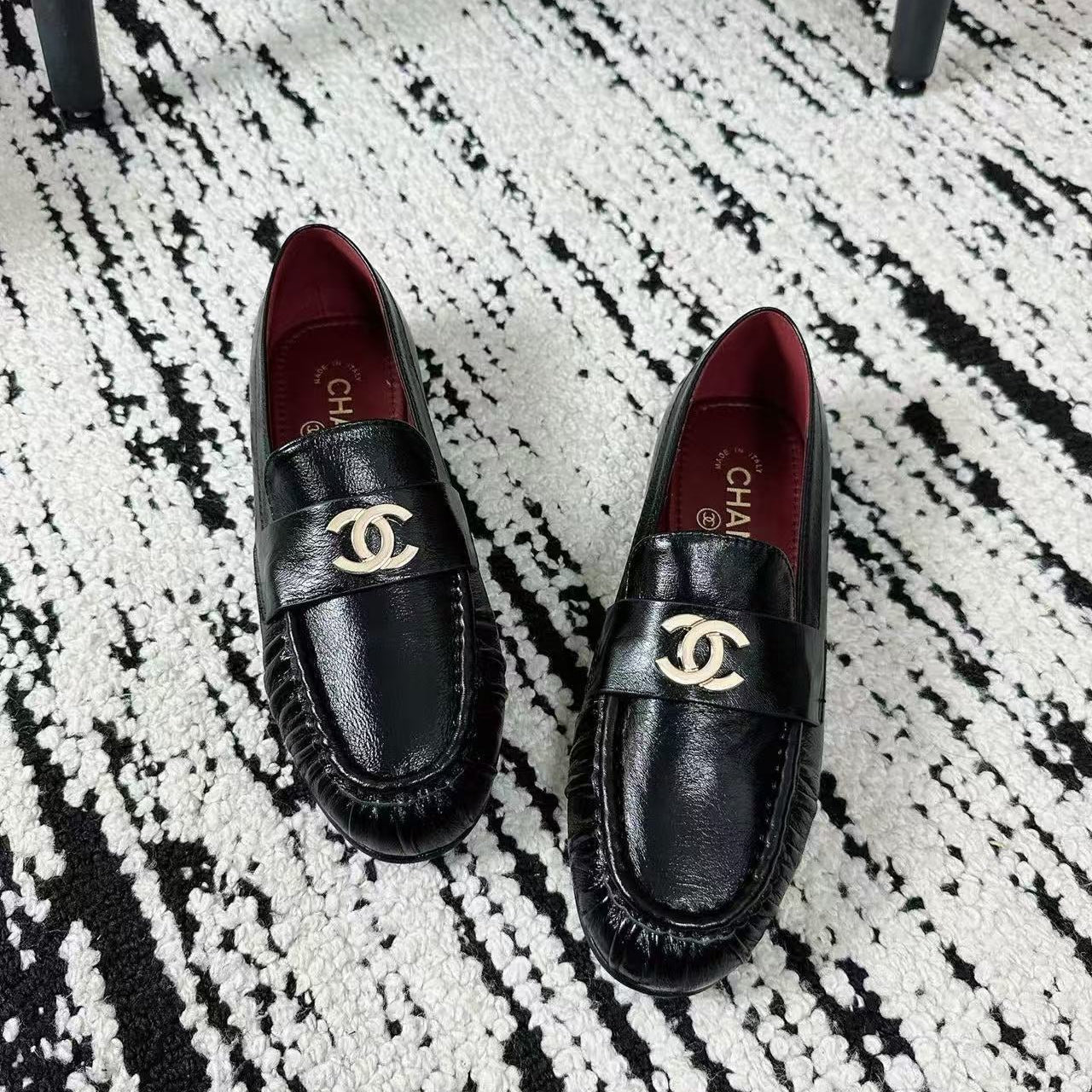 CHANEL 26S CC LOAFERS IN BLACK CALFSKIN 27726 mysite