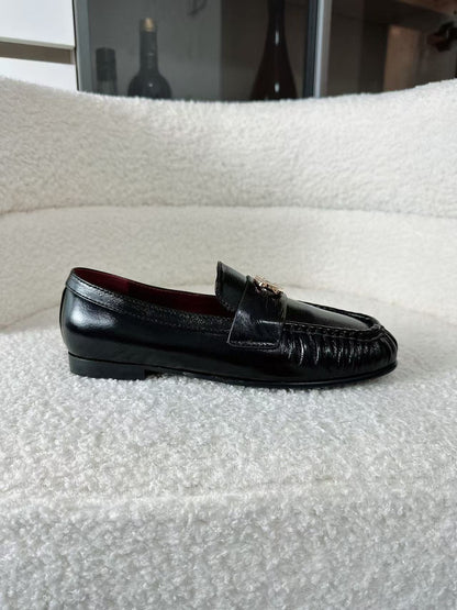 CHANEL 26S CC LOAFERS IN BLACK CALFSKIN 27726 mysite