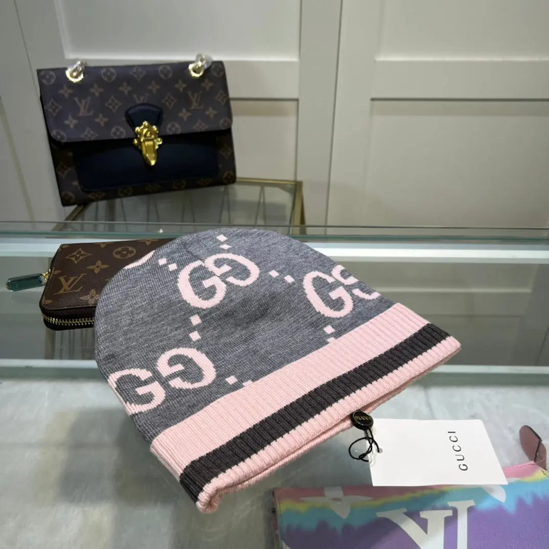 Classic GG Jacquard Wool Knit Beanie | Luxury Designer Winter Hat-s2 mysite