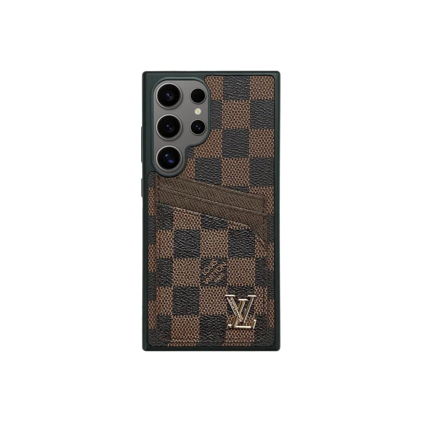 Simple Cardholder Checked Up Brown Case | Samsung-1 mysite