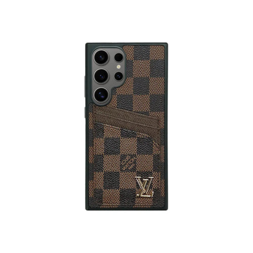Simple Cardholder Checked Up Brown Case | Samsung-1 mysite