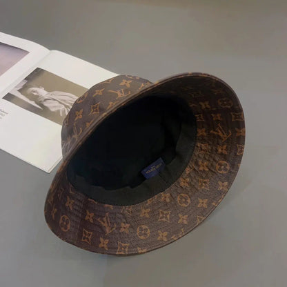 Luxury Monogram Leather Bucket Hat | Luxury Designer 1v Hat-s2 mysite