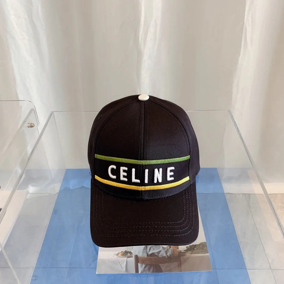 CELINE Embroidered Cotton Baseball Cap | Luxury Designer Adjustable Hat-s2 mysite