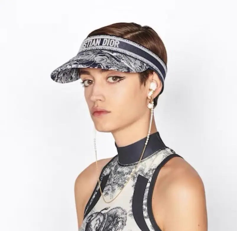 Vintage Embroidered Cotton Sun Visor | Luxury Designer Adjustable Visor Hat-s2 mysite