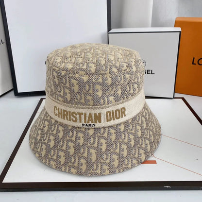 Vintage Oblique Logo Jacquard Bucket Hat for Men & Women-s2 mysite