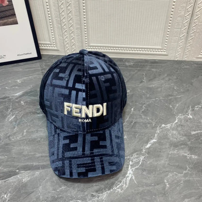 Luxury FF Gold Velvet Baseball Cap | Luxury Designer Adjustable Hat-s2 mysite