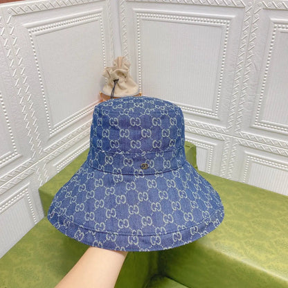 Classic GG Monogram Wide Brim Denim Hat-s2 mysite