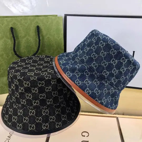 Classic GG Monogram Premium Denim Bucket Hat for Men & Women-s2 mysite