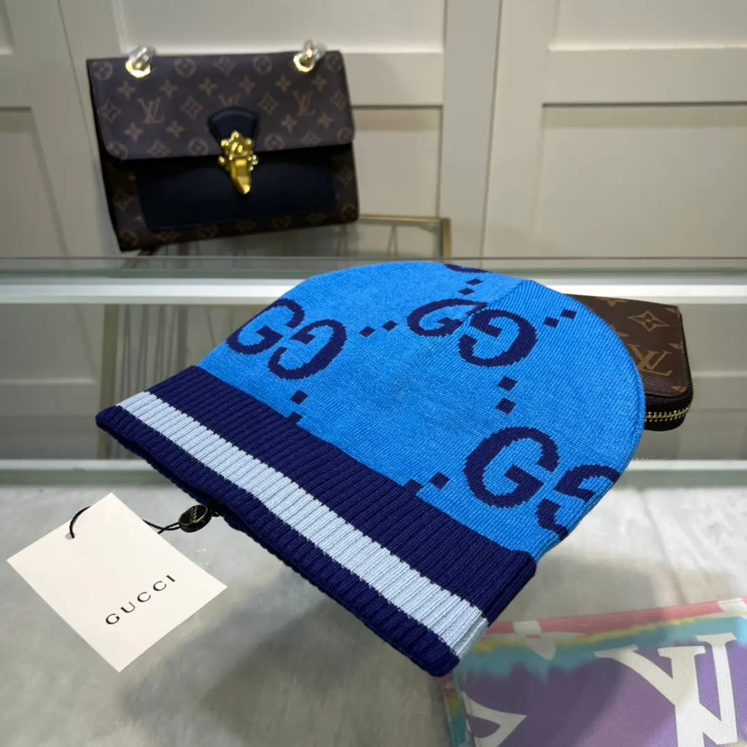 Classic GG Jacquard Wool Knit Beanie | Luxury Designer Winter Hat-s2 mysite
