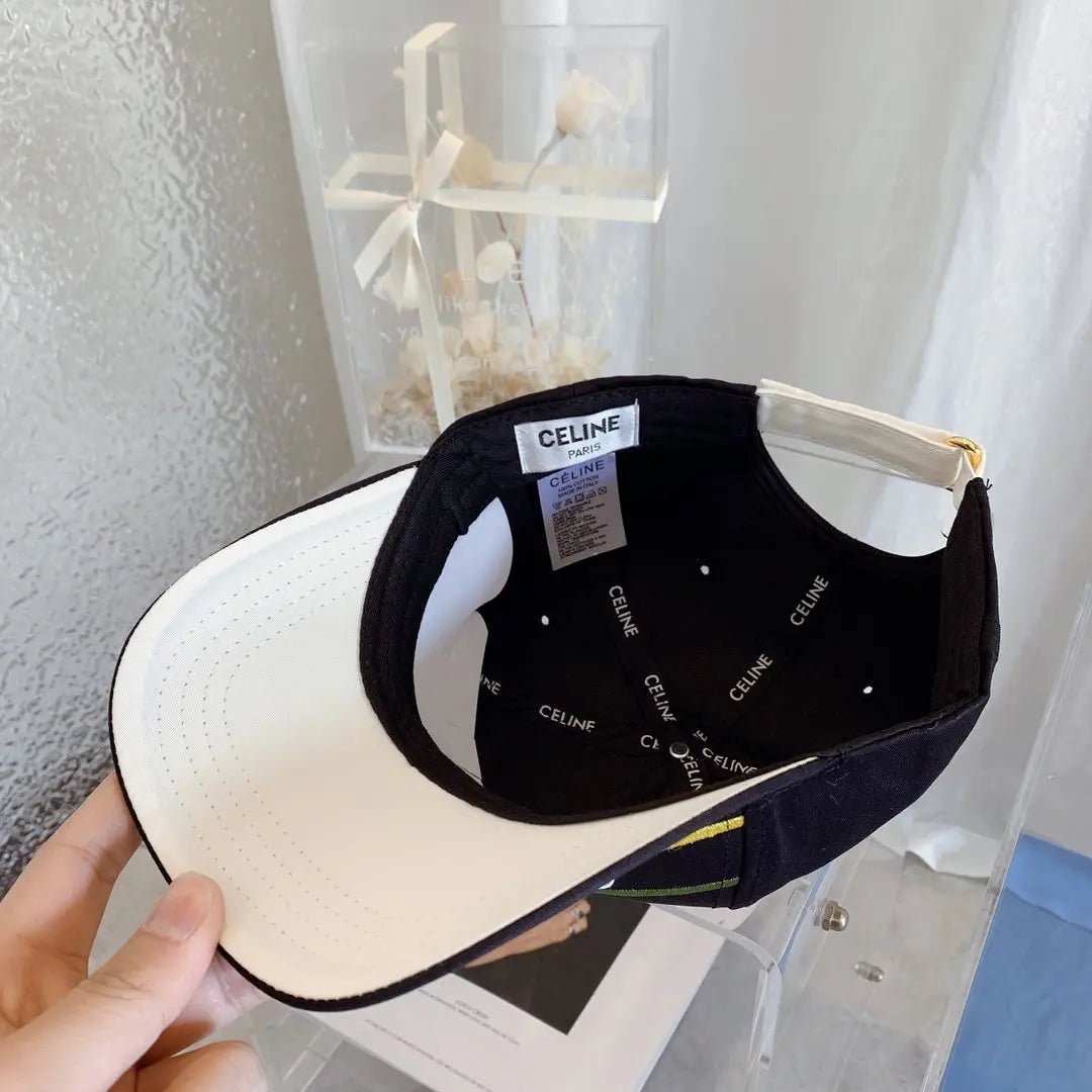 CELINE Embroidered Cotton Baseball Cap | Luxury Designer Adjustable Hat-s2 mysite