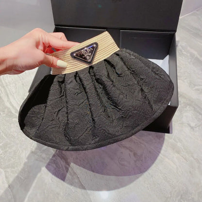 FashionFoldable Crinkled Cotton Sun Visor | Luxury Designer Summer Hat-s2 mysite