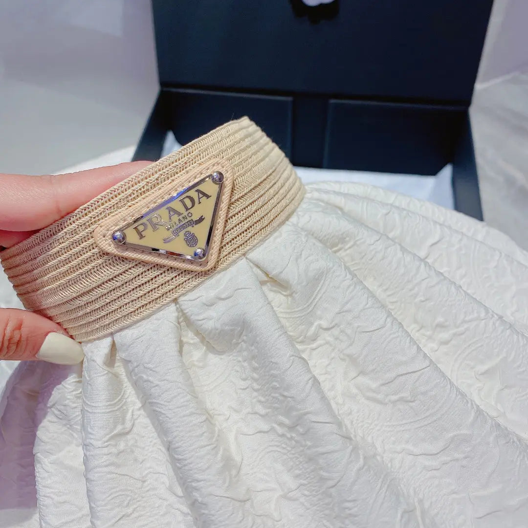FashionFoldable Crinkled Cotton Sun Visor | Luxury Designer Summer Hat-s2 mysite