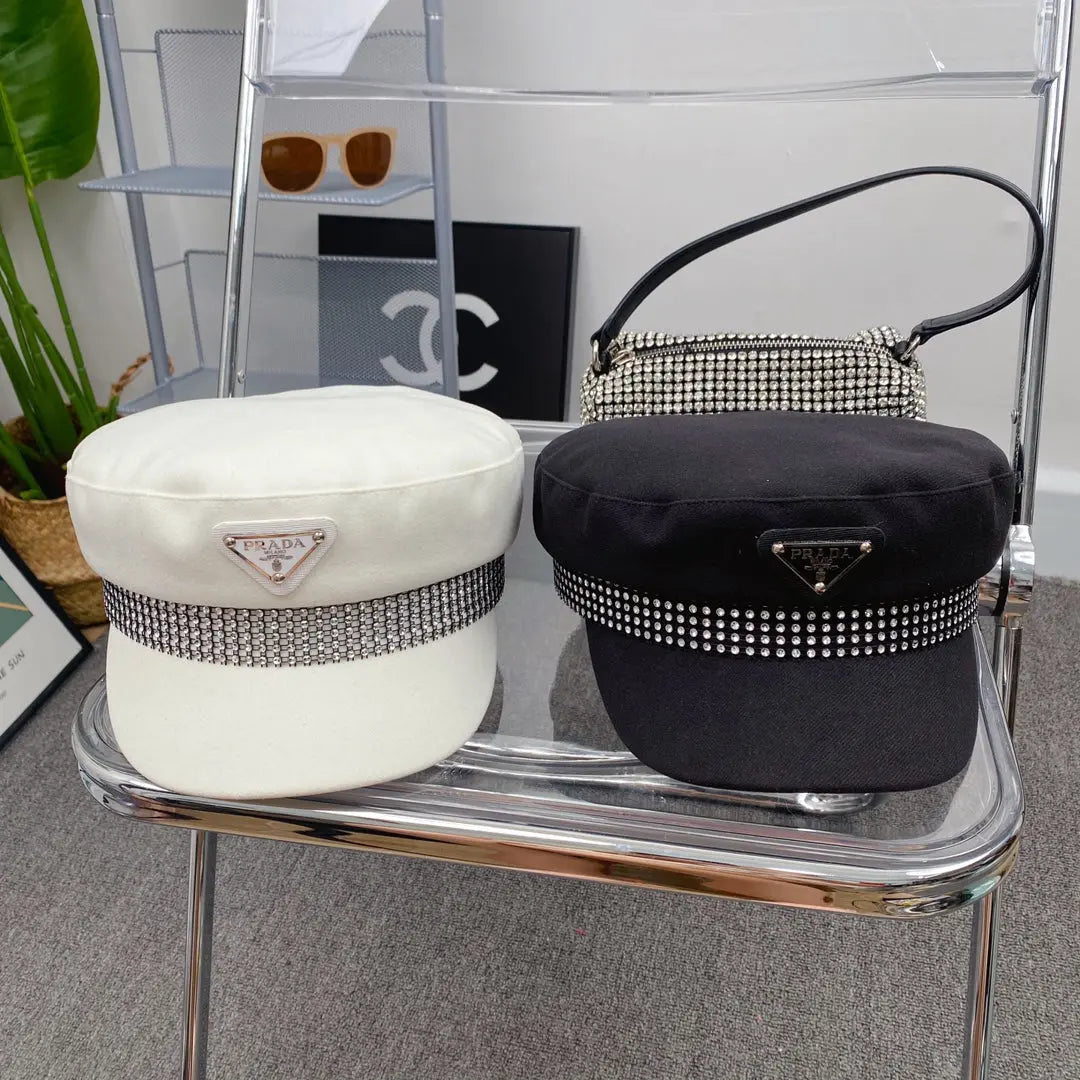 Fashion Triangle Logo Cotton Beret | Luxury Designer French Hat-s2 mysite