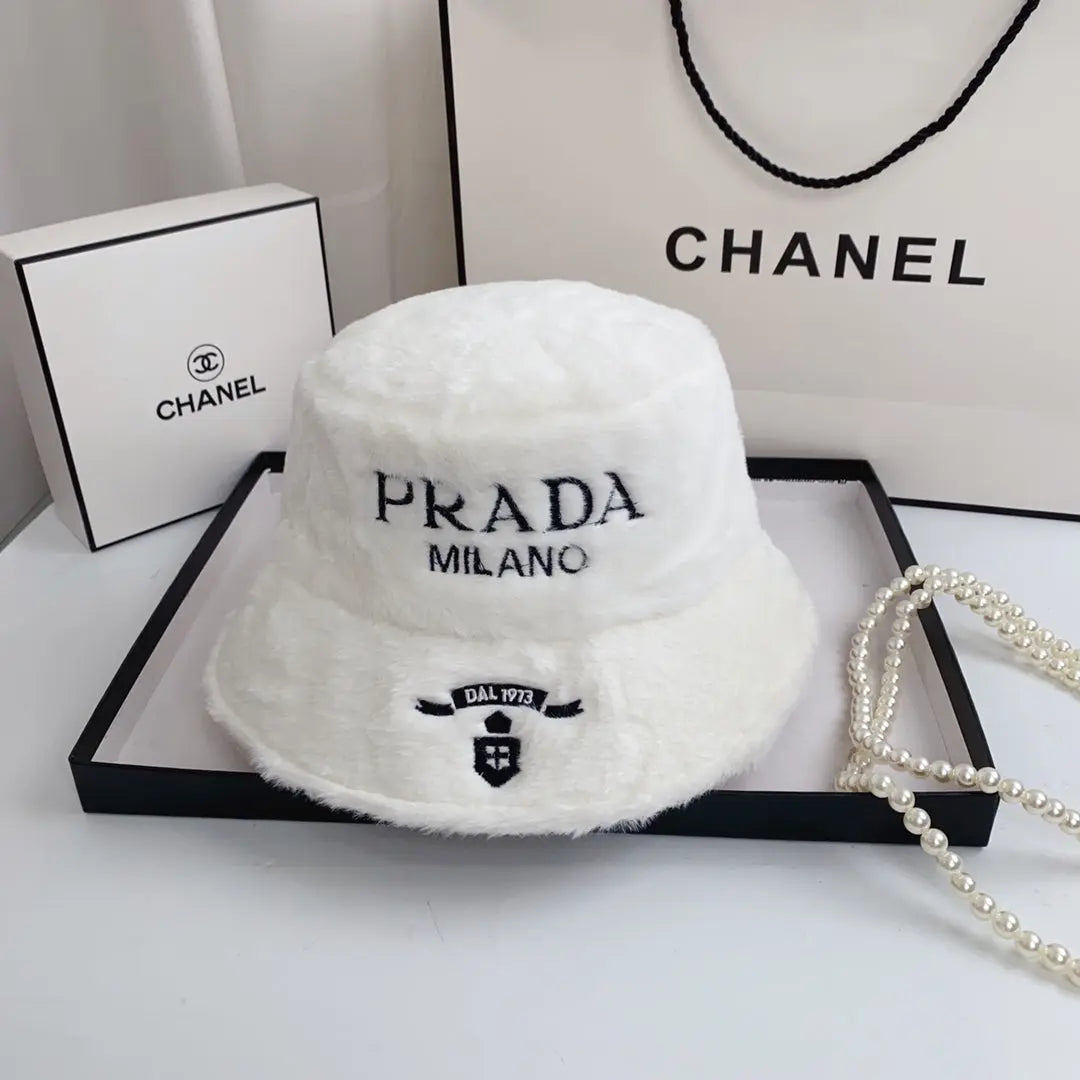 Fashion Milano Plush Faux Fur Bucket Hat | Luxury Designer Winter Hat-s2 mysite