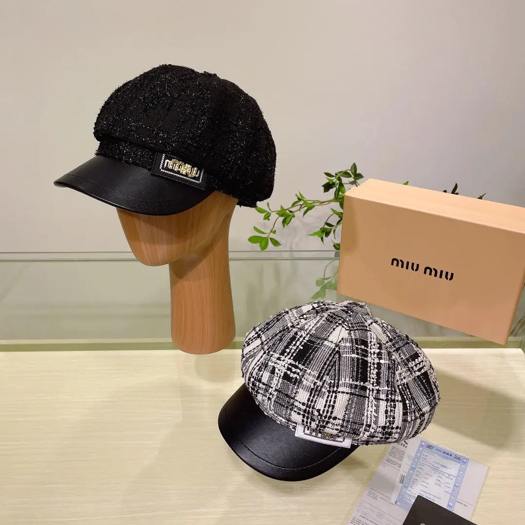 Luxury Tweed Newsboy Cap | Luxury Women's Designer Hat-s2 mysite