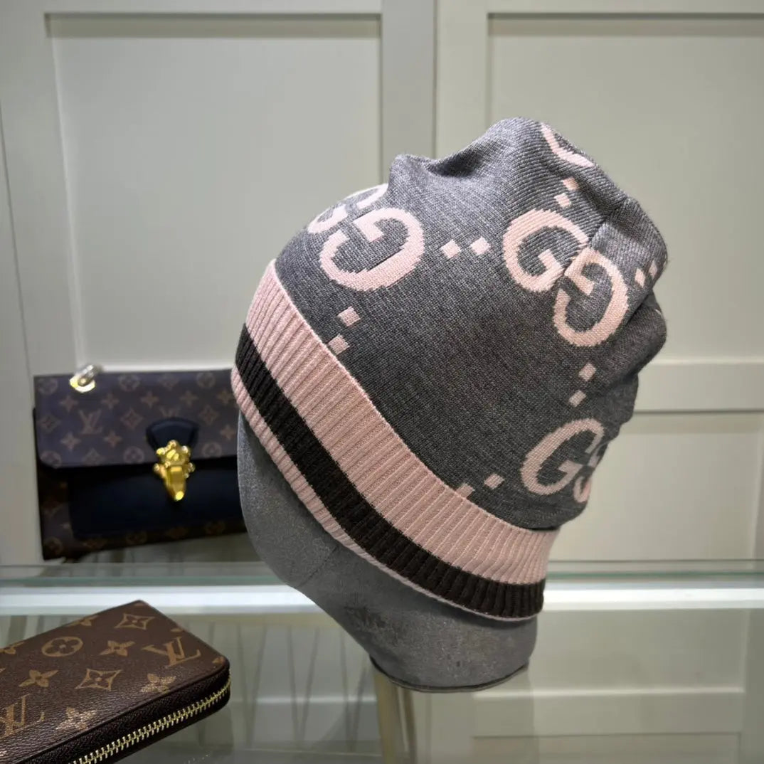 Classic GG Jacquard Wool Knit Beanie | Luxury Designer Winter Hat-s2 mysite