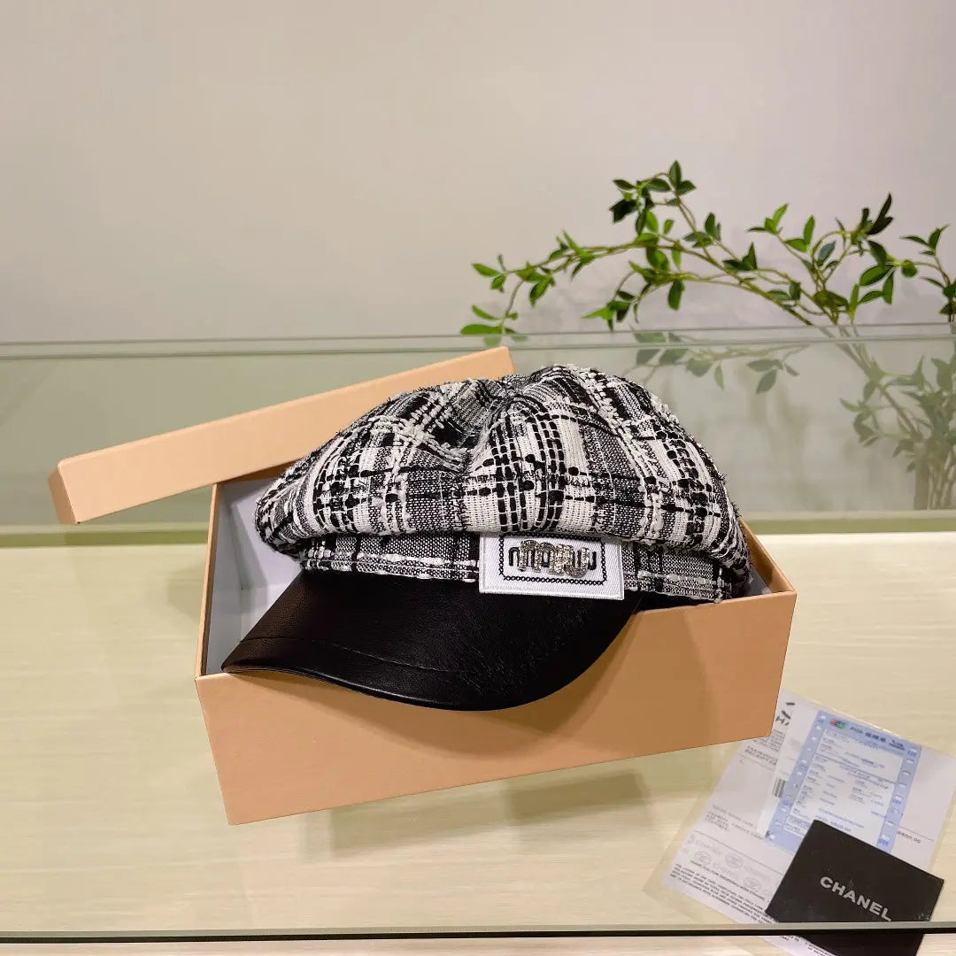Luxury Tweed Newsboy Cap | Luxury Women's Designer Hat-s2 mysite