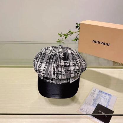 Luxury Tweed Newsboy Cap | Luxury Women's Designer Hat-s2 mysite