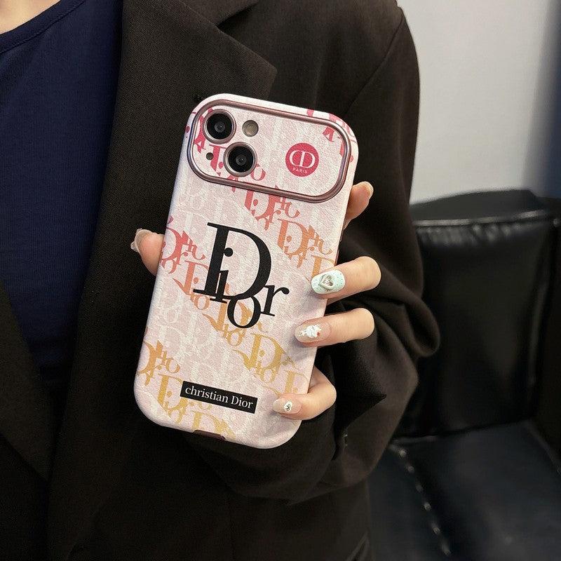 Fashion White & Brown Color Leather iPhone Case mysite