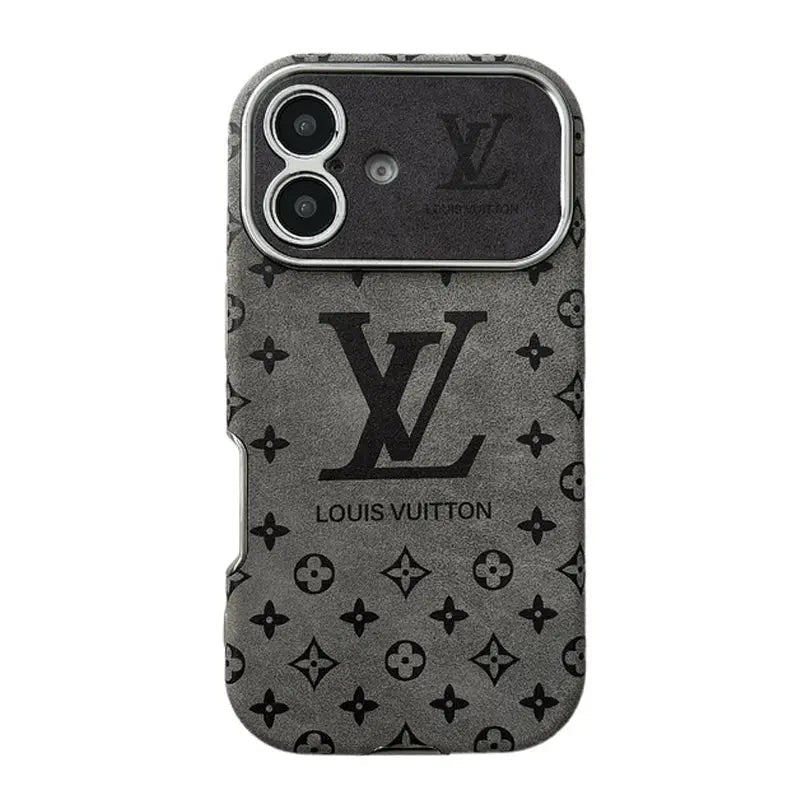 Luxury Brown & Black Color Leather iPhone Case-s2 mysite