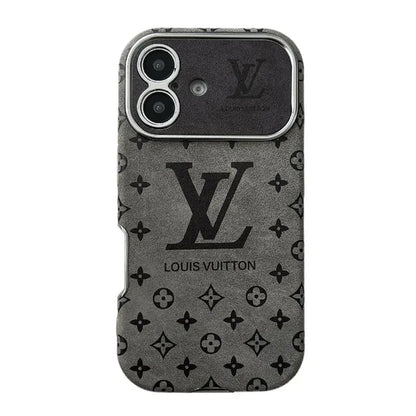 Luxury Brown & Black Color Leather iPhone Case-s2 mysite