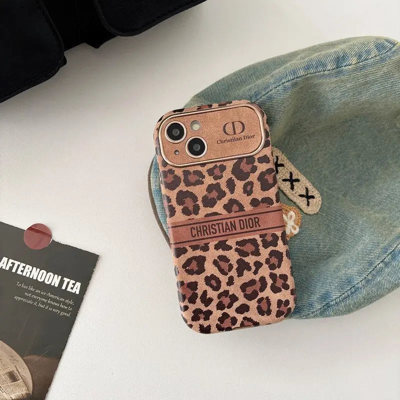 Fashion Brown Color Leather iPhone Case-s2 mysite