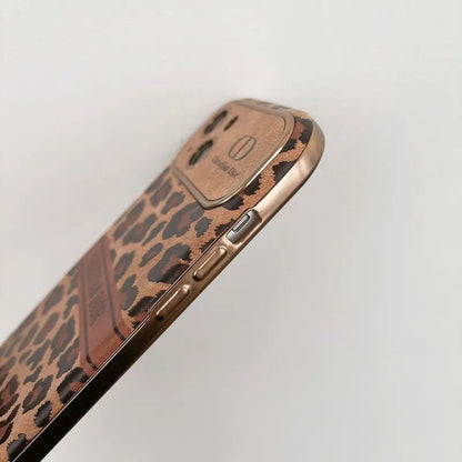 Fashion Brown Color Leather iPhone Case-s2 mysite
