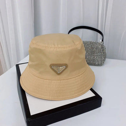 Fashion Triangle Logo Bucket Hat | Luxury Designer Cotton Hat-s2 mysite