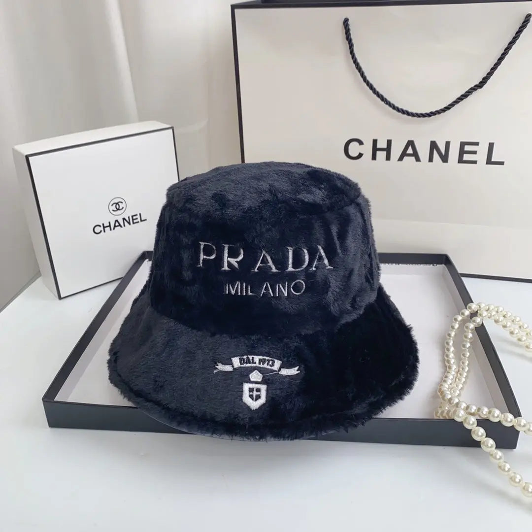 Fashion Milano Plush Faux Fur Bucket Hat | Luxury Designer Winter Hat-s2 mysite